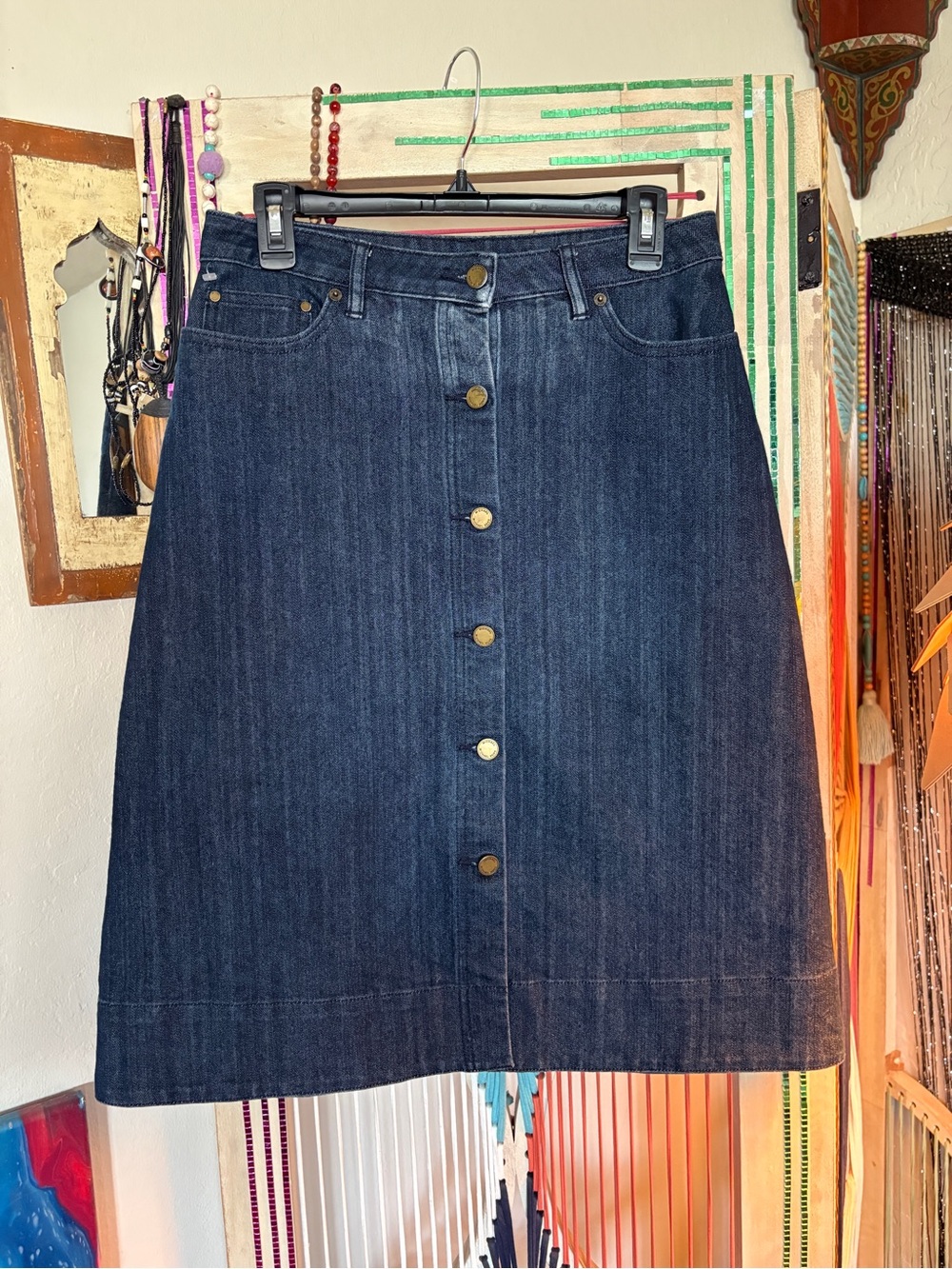 Michael Kors Dark Blue Denim Jeans with Gold Logo